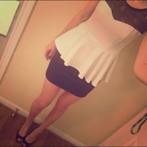 Sweetheart Peplum Dress